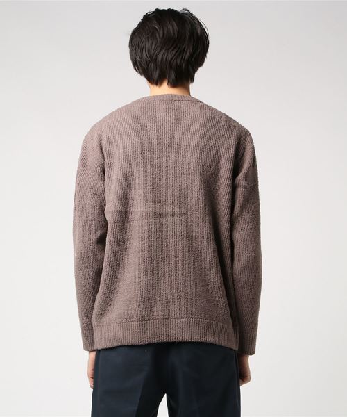 Hub&Spoke（ハブアンドスポーク）の「ラインポケットシャギーニット（ニット/セーター・メンズ・ブラック/ブラウン/サックスブルー・MEDIUM/LARGE）」の5枚目の写真