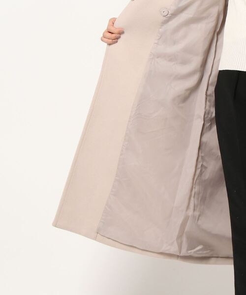 KOBE LETTUCE(コウベレタス)の「ビッグカラーベルト付きロングコート(チェスターコート・レディース・ネイビー/ブラウン/ブルー/アイボリー/モカ/パープル系その他/ラベンダー/ミント・FREE)」の17枚目の写真