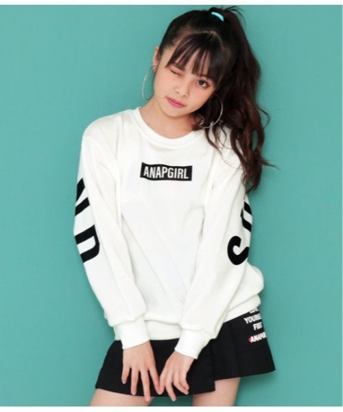 セール トップス 後ろビッグプリントトップス スウェット Anap Anap スウェット Girl アナップガール のファッション