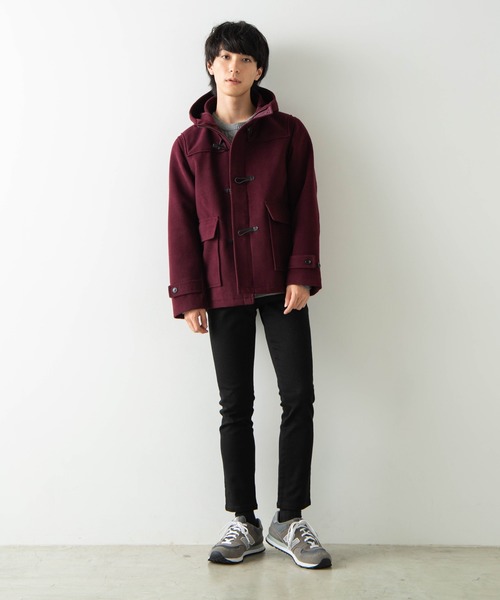 WEGO(ウィゴー)の「WEGO/メルトンショートダッフルコート(ダッフルコート・メンズ・ブラック/ネイビー/キャメル/ワイン・SMALL/MEDIUM/LARGE)」の8枚目の写真