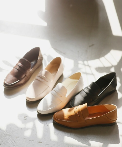 VIVIAN（ヴィヴィアン）の「スクエアトゥローファーバブーシュ（ローファー・レディース・ホワイト/ブラック/ベージュ/キャメル/ダークブラウン・LL/S/M/L/XL）」の3枚目の写真