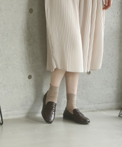 VIVIAN（ヴィヴィアン）の「スクエアトゥローファーバブーシュ（ローファー・レディース・ホワイト/ブラック/ベージュ/キャメル/ダークブラウン・LL/S/M/L/XL）」の14枚目の写真