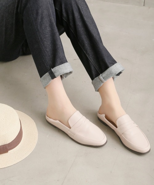 VIVIAN（ヴィヴィアン）の「スクエアトゥローファーバブーシュ（ローファー・レディース・ホワイト/ブラック/ベージュ/キャメル/ダークブラウン・LL/S/M/L/XL）」の19枚目の写真