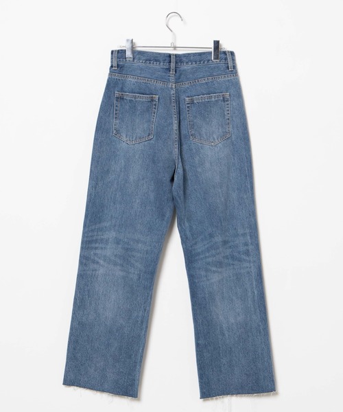 WEGO(ウィゴー)の「WEGO/デイリーストレートボーイフレンドデニムパンツ(デニムパンツ・レディース・ブラック/インディゴブルー/ダークインディゴブルー/ライトインディゴブルー・SMALL/LARGE/MEDIUM)」の15枚目の写真