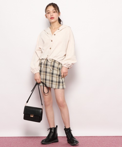 Heather（ヘザー）の「アソートガラミニスカート　875029（スカート・レディース・ブラック系その他/ベージュ系その他/ベージュ系その他2・S/M）」の4枚目の写真