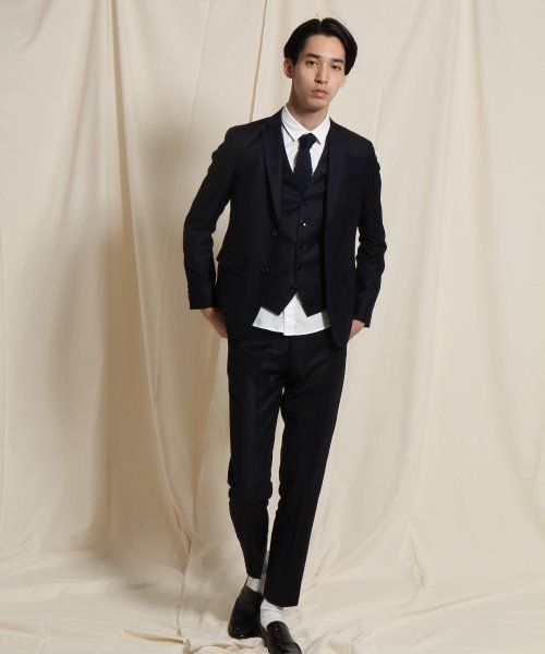 HARE（ハレ）の「3ピース セットアップトラウザー【HARE】（スラックス・メンズ・ブラック/グレー/ダークグリーン/ネイビー・SMALL/LARGE/MEDIUM）」の7枚目の写真