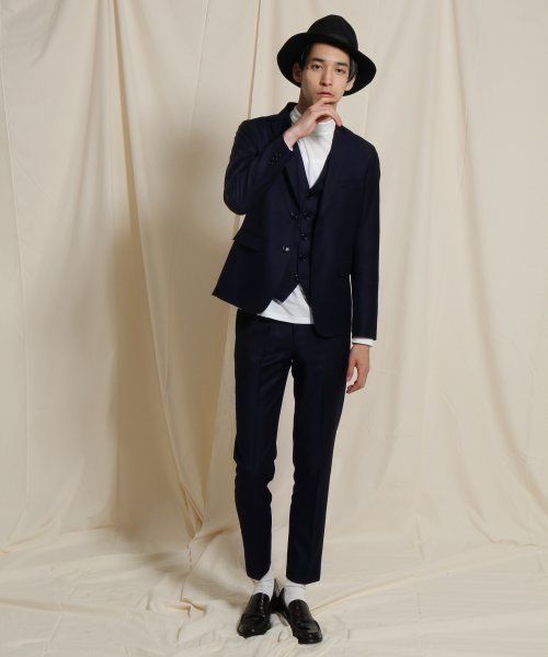 HARE（ハレ）の「3ピース セットアップトラウザー【HARE】（スラックス・メンズ・ブラック/グレー/ダークグリーン/ネイビー・SMALL/LARGE/MEDIUM）」の9枚目の写真