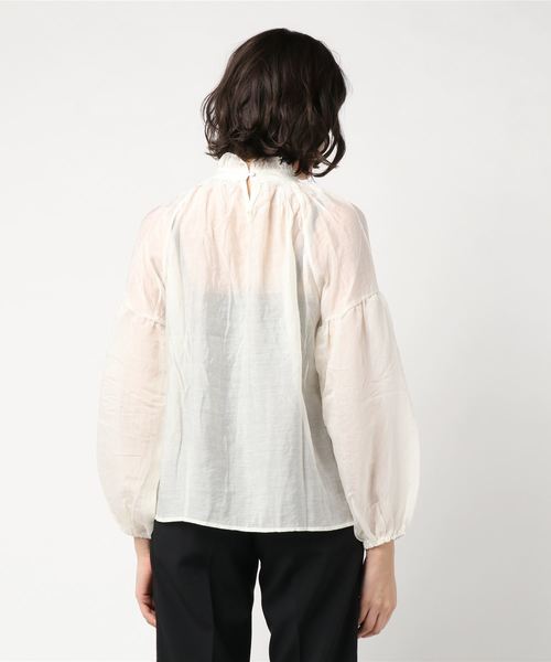 Aunt Marie's（アントマリーズ）の「AUNT MARIE'S シアーハイネックボリュームブラウス（シャツ/ブラウス・レディース・ホワイト/ベージュ・FREE）」の8枚目の写真