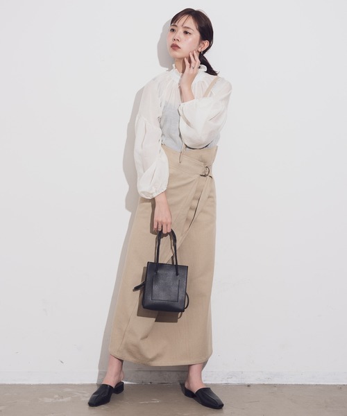 Aunt Marie's（アントマリーズ）の「AUNT MARIE'S シアーハイネックボリュームブラウス（シャツ/ブラウス・レディース・ホワイト/ベージュ・FREE）」の12枚目の写真