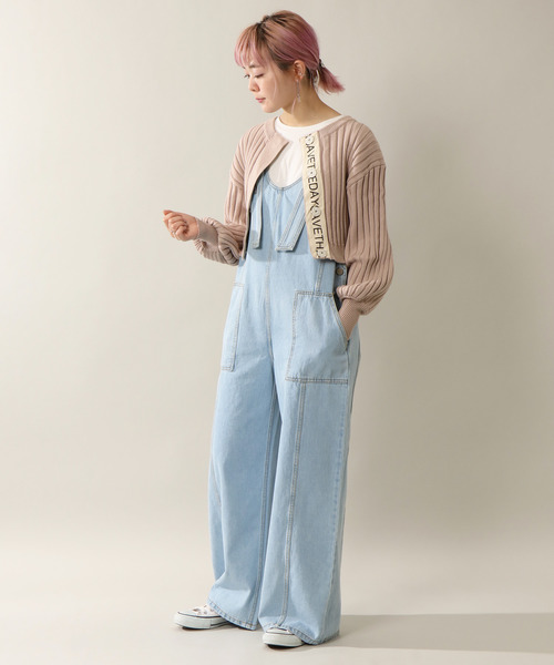 Eimee Law（エイミーロウ）の「Eimee Law ロゴテープショートカーディガン（カーディガン/ボレロ・レディース・ライトグレー/ベージュ/グリーン・M）」の10枚目の写真