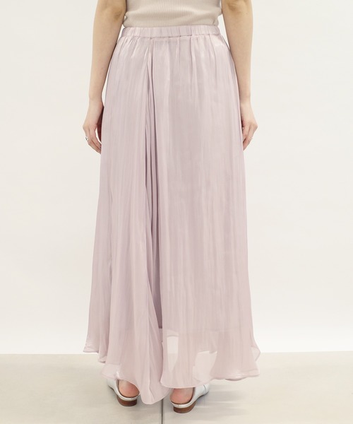 DouDou（ドゥドゥ）の「シアーフレアスカート（スカート・レディース・バイオレット/グレー・38/36）」の16枚目の写真