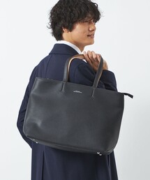 green label relaxing | シボ フェイク レザー ジップ トート バッグ 20F(トートバッグ)