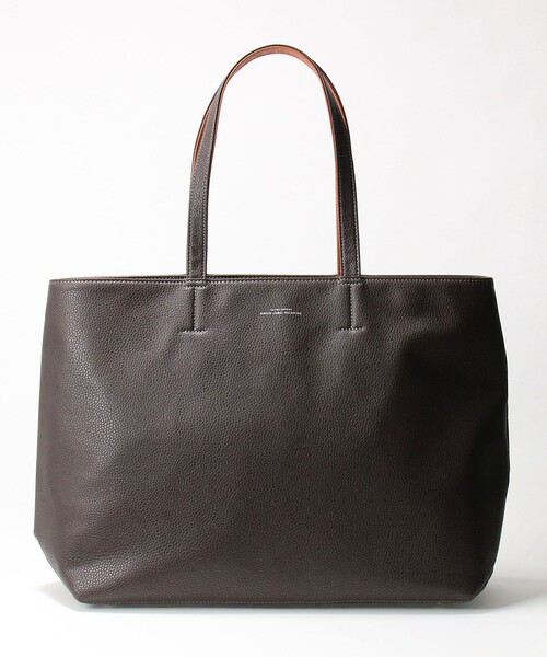 green label relaxing(グリーンレーベルリラクシング)の「シボ レザーライク ジップ トート バッグ(トートバッグ・メンズ・ブラック/ネイビー/ダークブラウン/ダークグレー/ベージュ・FREE)」の11枚目の写真