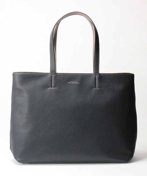 シボ レザーライク ジップ トート バッグ（トートバッグ）｜green