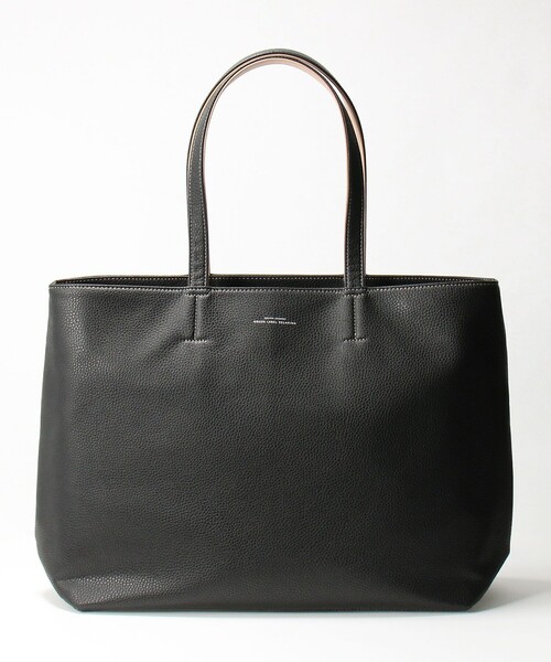 シボ レザーライク ジップ トート バッグ（トートバッグ）｜green