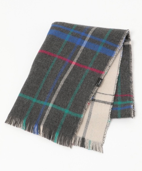 niko and...（ニコアンド）の「【小松菜奈さん着用アイテム】オリジナル2WAYチェックストール（ストール/ショール・レディース・オフホワイト/ブラック/ダークグレー/カーキ・0）」の15枚目の写真