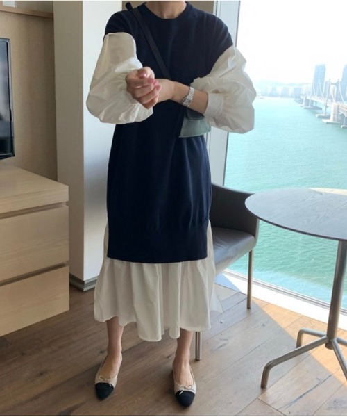 セール 重ね着風ドッキングカットワンピース ワンピース Jewelobe ジュエローブ のファッション通販 Zozotown