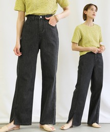 select MOCA | ハイウエストスリットデニム(デニムパンツ)