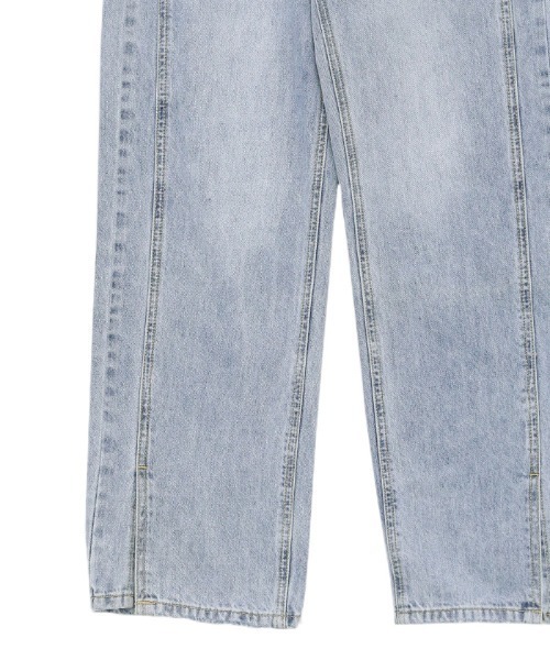 select MOCA（セレクトモカ）の「ハイウエストスリットデニム（デニムパンツ・レディース・ライトブルー/ブラック・SMALL/MEDIUM）」の11枚目の写真