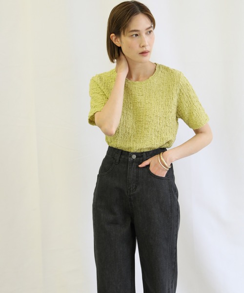 select MOCA（セレクトモカ）の「ハイウエストスリットデニム（デニムパンツ・レディース・ライトブルー/ブラック・SMALL/MEDIUM）」の17枚目の写真