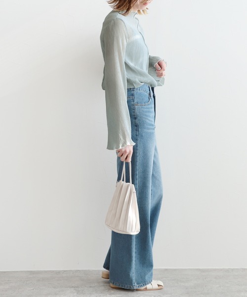 reca（レカ）の「メローデザインシフォンインナー付きプルオーバー（シャツ/ブラウス・レディース・ブラック/ミント/ライトベージュ/ピンク・M）」の17枚目の写真