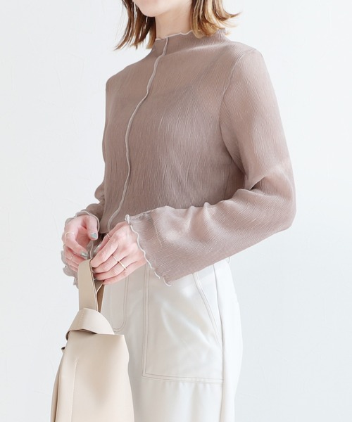 reca（レカ）の「メローデザインシフォンインナー付きプルオーバー（シャツ/ブラウス・レディース・ブラック/ミント/ライトベージュ/ピンク・M）」の20枚目の写真