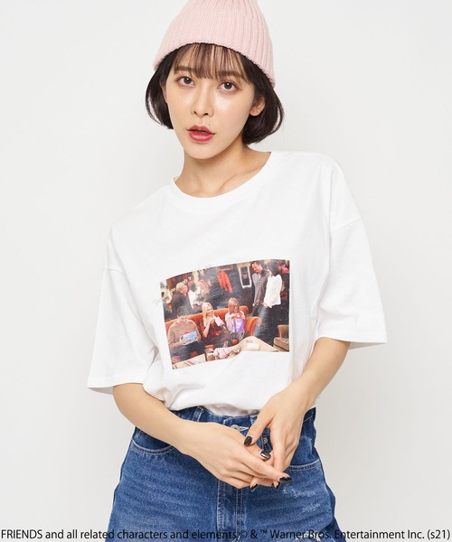 SPIRALGIRL(スパイラルガール)の「FRIENDS Tシャツ(Tシャツ/カットソー・レディース・ブラック/パープル/オフホワイト・FREE)」の14枚目の写真