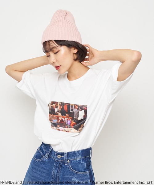 SPIRALGIRL(スパイラルガール)の「FRIENDS Tシャツ(Tシャツ/カットソー・レディース・ブラック/パープル/オフホワイト・FREE)」の16枚目の写真