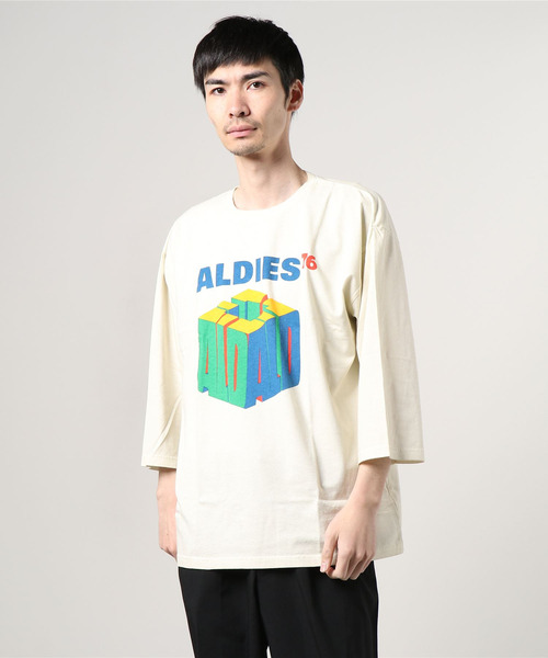 ALDIES（アールディーズ）の「Wind Half Sleeve T / ウインドハーフスリーブT（Tシャツ/カットソー・メンズ・ブラック/ピンク/グリーン/アイボリー・SMALL/MEDIUM/LARGE）」の2枚目の写真