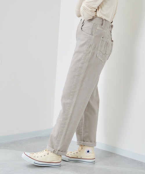 cepo（セポ）の「ホールドアップ　カラーデニムストレート（デニムパンツ・レディース・ピンク/グリーン/ベージュ/ライトインディゴブルー/ブルー系その他/オフホワイト/イエロー/ラベンダー・SS/S/M/L）」の9枚目の写真