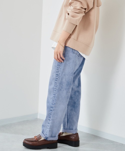 cepo（セポ）の「ホールドアップ　カラーデニムストレート（デニムパンツ・レディース・ピンク/グリーン/ベージュ/ライトインディゴブルー/ブルー系その他/オフホワイト/イエロー/ラベンダー・SS/S/M/L）」の18枚目の写真