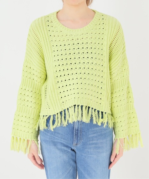 SLOBE citron.（スローブシトロン）の「SLOBE citron.メッシュデザインニット◆（ニット/セーター・レディース・イエロー/アイボリー・FREE）」の19枚目の写真