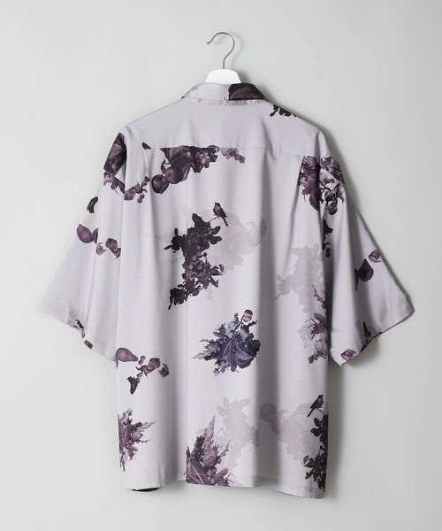 anown（アノン）の「オーバーサイズ 総柄 半袖シャツ【ファッションインフルエンサー ユウ×anown 限定コラボ】（シャツ/ブラウス・メンズ・ブラック系その他/グレー系その他/ベージュ系その他/レッド系その他・S/M/L）」の8枚目の写真