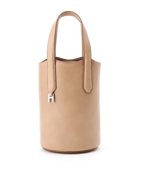 HIROFU（ヒロフ）の「【ヌーヴォラ】レザートートバッグ S 本革 ミニバッグ（商品番号：P25-20019）（トートバッグ・レディース・ホワイト/ベージュ系/サックスブルー系2/オレンジ/ネイビー系6/グレー系その他/ライトイエロー系1/ブルー系6/グリーン系その他5/シルバー系/ライトイエロー系5/ネイビー系5/ライトグリーン系/オレンジ系1・01）」の3枚目の写真