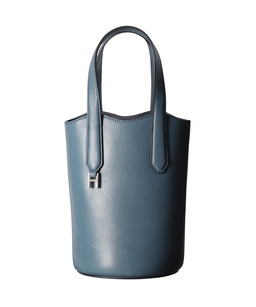 HIROFU（ヒロフ）の「【ヌーヴォラ】レザートートバッグ S 本革 ミニバッグ（商品番号：P25-20019）（トートバッグ・レディース・ホワイト/ベージュ系/サックスブルー系2/オレンジ/ネイビー系6/グレー系その他/ライトイエロー系1/ブルー系6/グリーン系その他5/シルバー系/ライトイエロー系5/ネイビー系5/ライトグリーン系/オレンジ系1・01）」の9枚目の写真