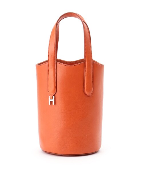 HIROFU（ヒロフ）の「【ヌーヴォラ】レザートートバッグ S 本革 ミニバッグ（商品番号：P25-20019）（トートバッグ・レディース・ホワイト/ベージュ系/サックスブルー系2/オレンジ/ネイビー系6/グレー系その他/ライトイエロー系1/ブルー系6/グリーン系その他5/シルバー系/ライトイエロー系5/ネイビー系5/ライトグリーン系/オレンジ系1・01）」の12枚目の写真