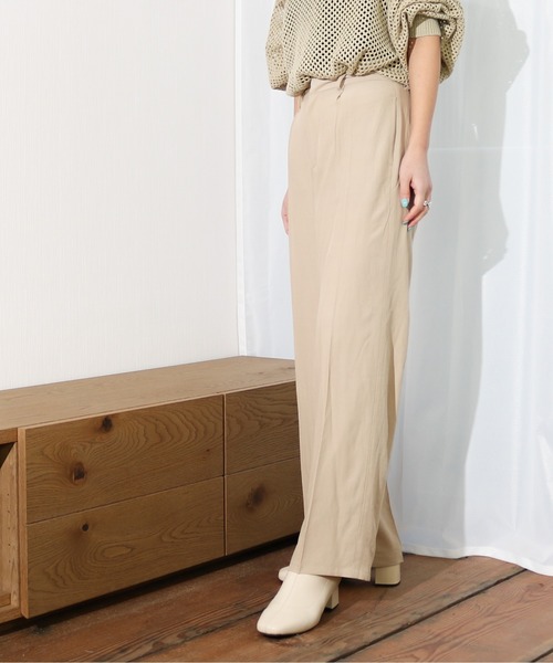 Per sist ence（パーシエンス）の「Per sist ence/パーシエンス　テロトラウザーパンツ（その他パンツ・レディース・グリーン/ブラック/ベージュ・FREE）」の3枚目の写真