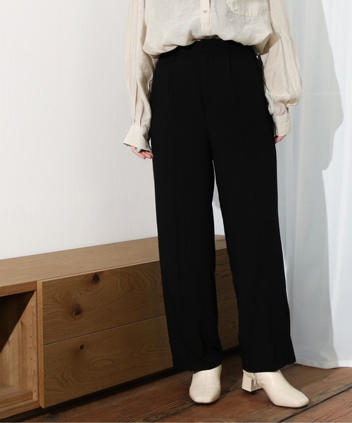 Per sist ence（パーシエンス）の「Per sist ence/パーシエンス　テロトラウザーパンツ（その他パンツ・レディース・グリーン/ブラック/ベージュ・FREE）」の2枚目の写真