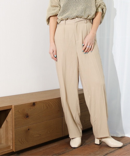 Per sist ence（パーシエンス）の「Per sist ence/パーシエンス　テロトラウザーパンツ（その他パンツ・レディース・グリーン/ブラック/ベージュ・FREE）」の14枚目の写真