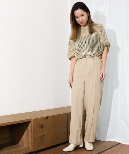 Per sist ence（パーシエンス）の「Per sist ence/パーシエンス　テロトラウザーパンツ（その他パンツ・レディース・グリーン/ブラック/ベージュ・FREE）」の15枚目の写真