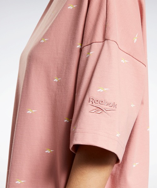 Reebok（リーボック）の「ショートスリーブ 総柄プリント ドレス /  Short Sleeve Allover Print Dress（ワンピース・レディース・オフホワイト/ブラック/ピンク・MEDIUM/LARGE/SMALL/X-LARGE）」の14枚目の写真