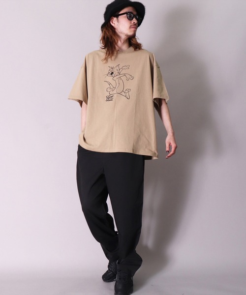 BAYBLO（ベイブロ）の「(BB)【ユニセックス】ワイド テーパード イージー パンツ（その他パンツ・メンズ・ライトベージュ/ライトピンク/ライトカーキ/ブラック/カーキ/ライトブルー・MEDIUM/X-LARGE/LARGE）」の7枚目の写真