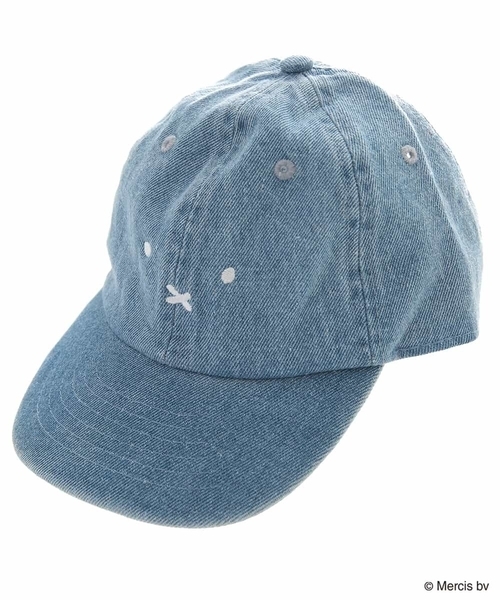 a.v.v（アーヴェヴェ）の「[KIDS]【数量限定】ミッフィーフェイスシシュウキャップ（キャップ・キッズ・アイボリー/ブルー/ライトブルー・52）」の3枚目の写真