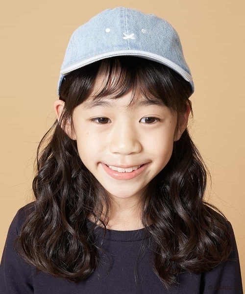 a.v.v（アーヴェヴェ）の「[KIDS]【数量限定】ミッフィーフェイスシシュウキャップ（キャップ・キッズ・アイボリー/ブルー/ライトブルー・52）」の8枚目の写真