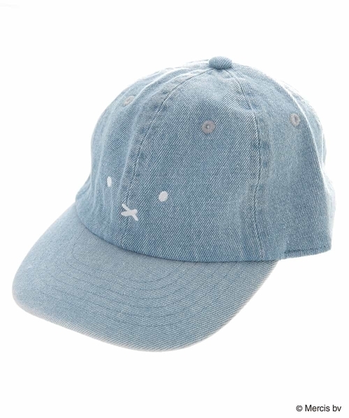 a.v.v（アーヴェヴェ）の「[KIDS]【数量限定】ミッフィーフェイスシシュウキャップ（キャップ・キッズ・アイボリー/ブルー/ライトブルー・52）」の7枚目の写真