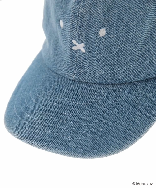 a.v.v（アーヴェヴェ）の「[KIDS]【数量限定】ミッフィーフェイスシシュウキャップ（キャップ・キッズ・アイボリー/ブルー/ライトブルー・52）」の5枚目の写真