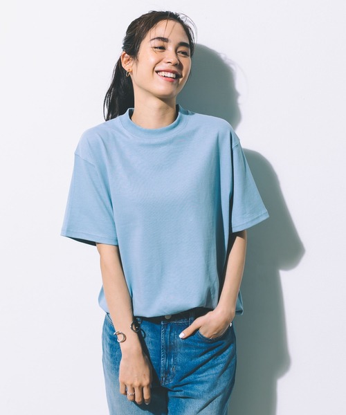 koe（コエ）の「ヘビーウェイトコットンTEE21＊（Tシャツ/カットソー・レディース・ホワイト/ライトグレー/カーキ/グリーン/ライトベージュ/チャコールグレー/パープル/イエロー/ダークブルー/ピンク系その他2/キャメル/ライラック/ブルー系その他6/レッド系その他4/ブラウン・XL/S/M/L）」の8枚目の写真