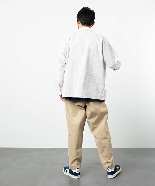 COWDEN（カウデン）の「COWDEN/カウデン シアサッカー CPOシャツ（シャツ/ブラウス・メンズ・ホワイト/ベージュ/ブルー・MEDIUM/LARGE）」の6枚目の写真