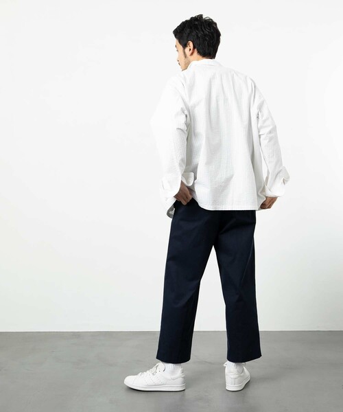 COWDEN（カウデン）の「COWDEN/カウデン シアサッカー CPOシャツ（シャツ/ブラウス・メンズ・ホワイト/ベージュ/ブルー・MEDIUM/LARGE）」の10枚目の写真