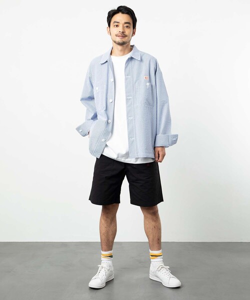 COWDEN（カウデン）の「COWDEN/カウデン シアサッカー CPOシャツ（シャツ/ブラウス・メンズ・ホワイト/ベージュ/ブルー・MEDIUM/LARGE）」の12枚目の写真